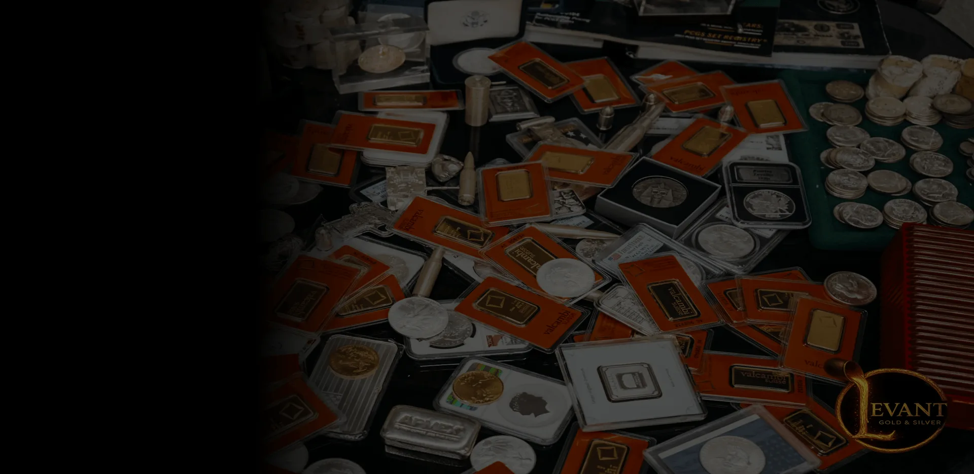 Gold and silver coins and bars