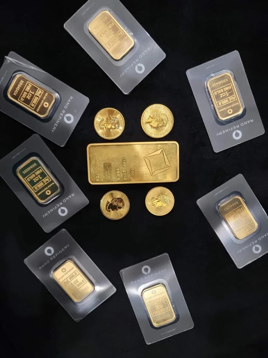 Rand Refinery gold bars and gold coins at Levant Gold & Silver